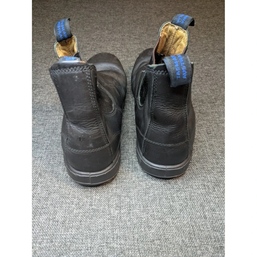 Blundstone Black Leather Chelsea Slip-On Ankle Boots Rubber Sole US 12 Resistant